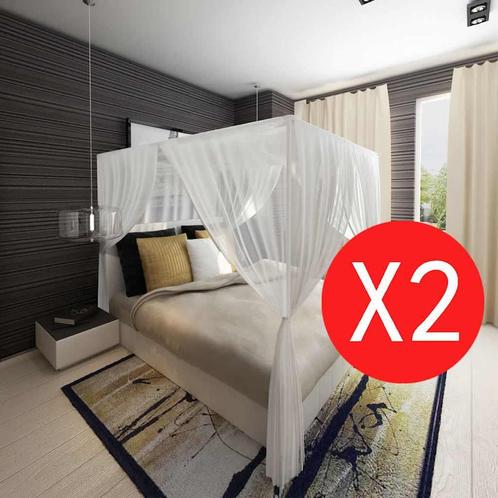 vidaXL Klamboe vierkant met 3 openingen 2 st, Doe-het-zelf en Verbouw, Deuren en Horren, Nieuw, Verzenden