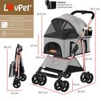 LOVPET® Hondenbuggy 2in1 Huisdieren Wandelwagen Buggy met Tr, Verzenden, Nieuw