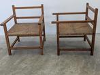 Umberto Leonardi - Fauteuil - Hout, Paglia
