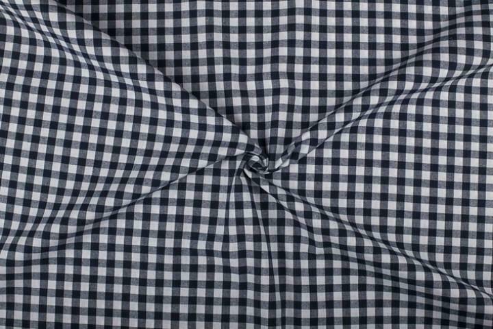 Brabants bont stof marineblauw wit geruit - 10mm geruit, Hobby en Vrije tijd, Stoffen en Lappen, 120 cm of meer, 200 cm of meer