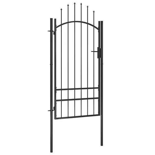 vidaXL Poort 1x2,5 m staal zwart, Tuin en Terras, Tuinpoorten, Nieuw, Verzenden