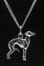 Zilveren Italiaans windhondje ketting hanger - groot, Verzenden, Nieuw