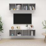 vidaXL Tv-wandmeubelen 2 st spaanplaat betongrijs, Minder dan 50 cm, Verzenden, Nieuw, Minder dan 100 cm