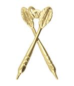 Gouden Dartpijlen gekruist groot kettinghanger, Verzenden, Nieuw