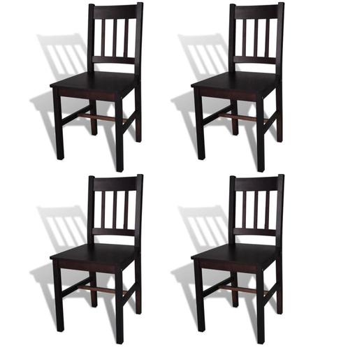 Eetkamerstoelen Grenenhout Donkerbruin - Retourdeal - 40%..., Huis en Inrichting, Stoelen, Vier, Bruin, Nieuw, Hout, Ophalen of Verzenden