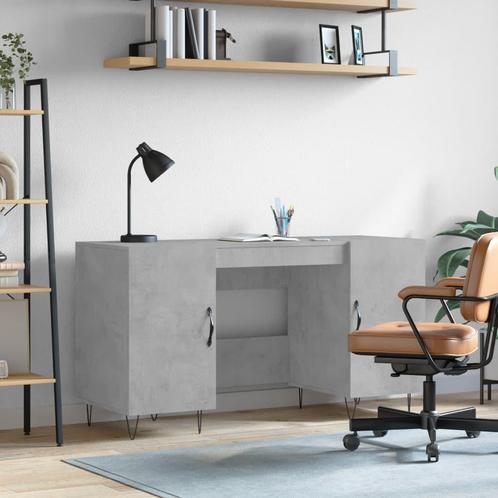 vidaXL Bureau 140x50x75 cm bewerkt hout betongrijs, Huis en Inrichting, Bureaus, Nieuw, Verzenden