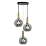 Design hanglamp grijs, Giada, 3L, Huis en Inrichting, Lampen | Hanglampen, Nieuw, Glas, Design, Ophalen of Verzenden