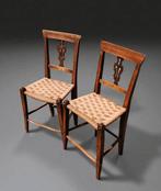 Stoel (2) - Walnoot - 1750, Antiek en Kunst