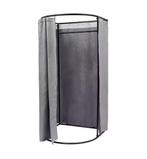 Mobiele paskamer 100×95×200 cm – gordijn en kledingrek grijs, Verzenden, Nieuw