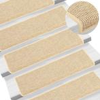 vidaXL Trapmatten 15 st 65x21x4 cm lichtbeige met, Doe-het-zelf en Verbouw, Ladders en Trappen, Verzenden, Nieuw