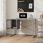 Bureau Sund metaal 75x100x50 cm grijs [en.casa], Huis en Inrichting, Bureaus, Verzenden, Nieuw