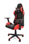 Gamestoel - Bureaustoel - Elite - ECO-leer - zwart-rood