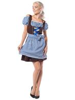 Dirndl Jurk Oktoberfest Blauw Bruin, Kinderen en Baby's, Carnavalskleding en Verkleedspullen, Verzenden, Nieuw
