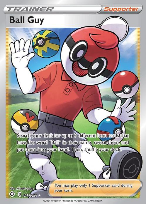 Ball Guy 065/072 Full Art shining fates, Hobby en Vrije tijd, Verzamelkaartspellen | Pokémon, Losse kaart, Nieuw, Foil, Ophalen of Verzenden