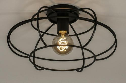 Rietveld Plafondlampen - Zwart - Metaal, Huis en Inrichting, Lampen | Plafondlampen, Verzenden