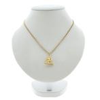 Gouden hanger van een skiër (wintersport, skien), Sieraden, Tassen en Uiterlijk, Bedels, Ophalen of Verzenden, Gebruikt, Goud