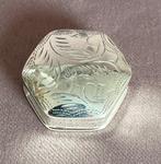 Pillendoosje (2) - rond en zeskantig - .925 zilver - 2, Antiek en Kunst, Antiek | Goud en Zilver
