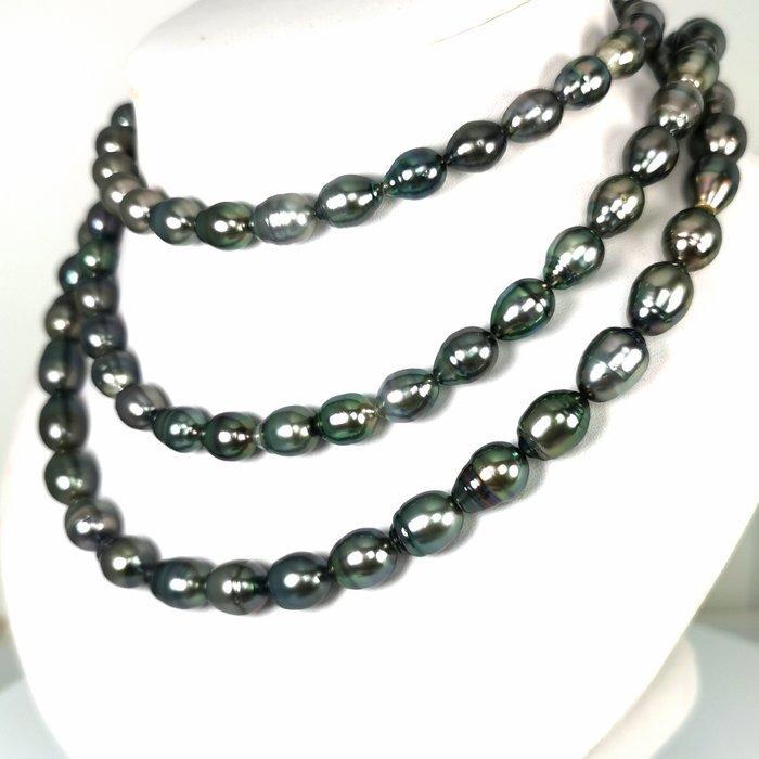 Halsketting Zilver Parel - Tahiti 125 cm Ø 8 tot 10 mm, Sieraden, Tassen en Uiterlijk, Kettingen