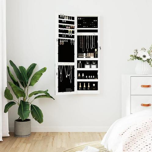 Sieradenkast Spiegel LED Wit - Retourdeal! 41% Korting, Huis en Inrichting, Woonaccessoires | Spiegels, Rechthoekig, Nieuw, 100 tot 150 cm