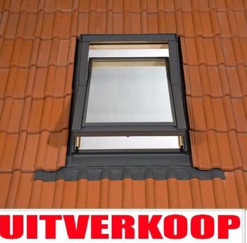 TIMLUX (VELUX dakraam maten) met gootstuk. Hout of Kunststof