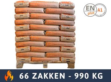 PURE POWER - Houtpellets - ENplus A1 - 66 zakken - 990 KG beschikbaar voor biedingen