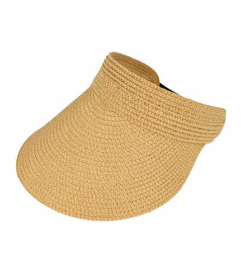 Zonneklep Verstelbaar Geweven Naturel Bruin, Sieraden, Tassen en Uiterlijk, Uiterlijk | Haarverzorging, Verzenden