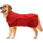 Honden badjas rood S, M, L en XL, Nieuw, Verzenden