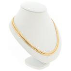 Exclusief gouden platte gourmet schakel collier | 45 cm, Sieraden, Tassen en Uiterlijk, Kettingen, Ophalen of Verzenden, Gebruikt
