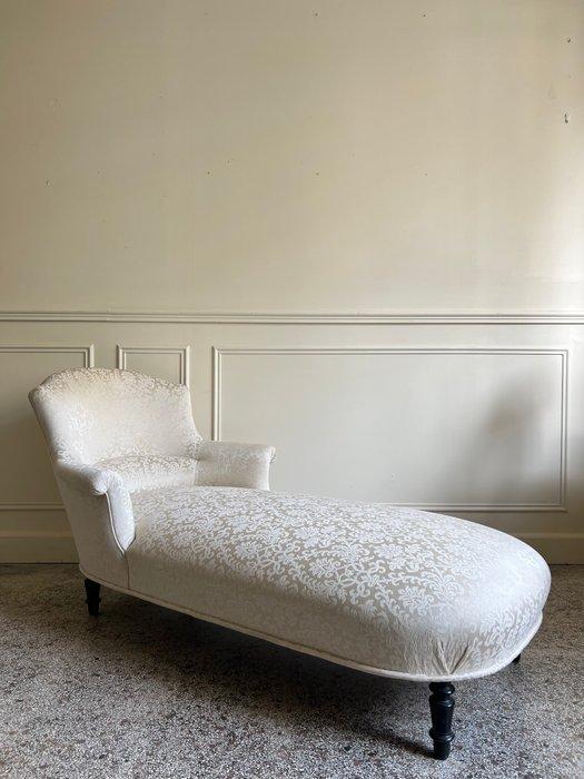 Chaise longue - Damast - Méridienne Napoleon III, Antiek en Kunst, Antiek | Overige Antiek
