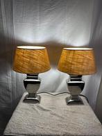 Lamp (2) - Castle - Keramiek, Chroom, Textiel