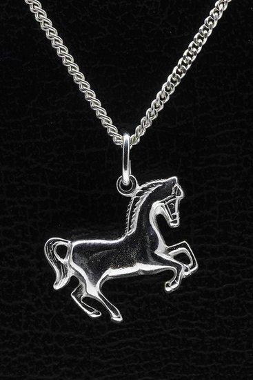 Zilveren Paard ketting hanger, Sieraden, Tassen en Uiterlijk, Kettinghangers, Verzenden
