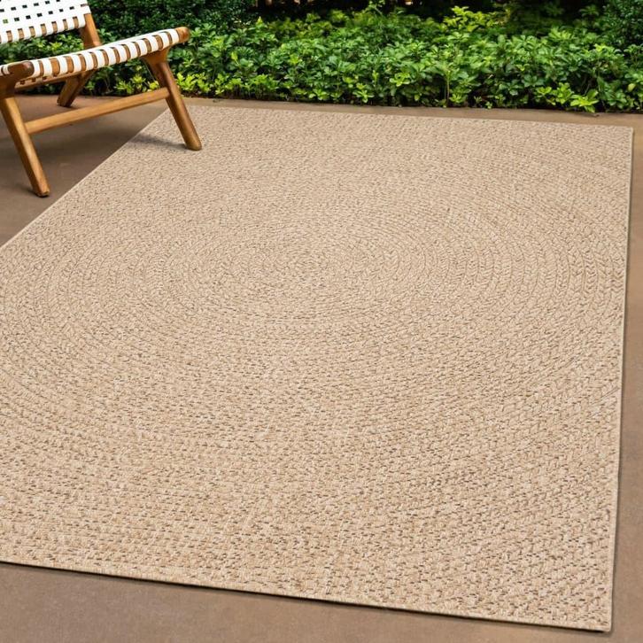 vidaXL Vloerkleed ZIZUR binnen en buiten 60x110 cm jute look, Huis en Inrichting, Stoffering | Tapijten en Kleden, Bruin, Nieuw