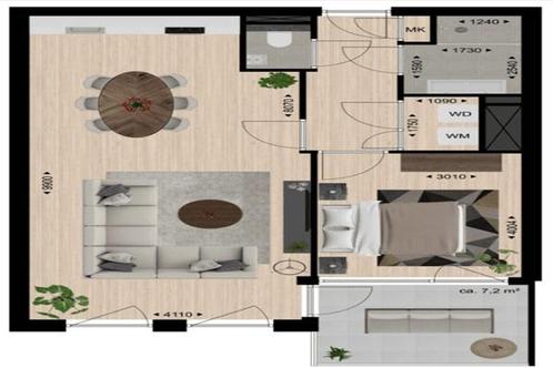 Appartement Emmapassage in Tilburg, Huizen en Kamers, Huizen te huur, Via bemiddelaar, Noord-Brabant, Appartement