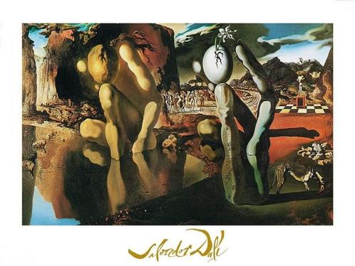 Kunstdruk Salvador Dali - La metamorfosi di narciso 80x60cm, Huis en Inrichting, Woonaccessoires | Schilderijen, Tekeningen en Foto's