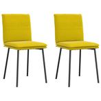 vidaXL Eetkamerstoelen 2 st fluweel geel, Huis en Inrichting, Stoelen, Verzenden, Nieuw