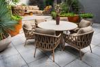 4SO Biarritz/Hampton 6-persoons ronde low-dining tuinset -, Verzenden, Nieuw, Overige materialen, Tuinset