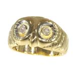 Interbellum anno 1930, Owl - Ring - 18 karaat Geel goud -