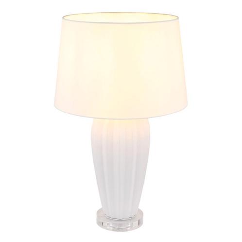 Tafellamp IRINA Wit E27 Keramiek ø35.0cm H:59.0cm, Huis en Inrichting, Lampen | Tafellampen, Nieuw, Overige materialen, Ophalen of Verzenden