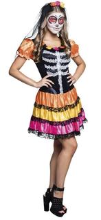 Tienerkostuum Niña Pelona (14-16 jaar) Dia de los Muertos, Nieuw, Verzenden