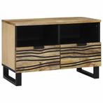 vidaXL TV Kast met lade Bruin 70 x 33 x 46 cm massief, Huis en Inrichting, Kasten | Televisiemeubels, Minder dan 50 cm, Verzenden