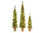 COSTWAY Kunstkerstboom, Set van 3, 90/120/150cm, Warm Witte, Huis en Inrichting, Woonaccessoires | Overige, Verzenden, Nieuw