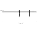 TRUUSK Schuifdeur Montageset 180 cm - Compleet met Rails en, Doe-het-zelf en Verbouw, Deuren en Horren, Verzenden, Nieuw