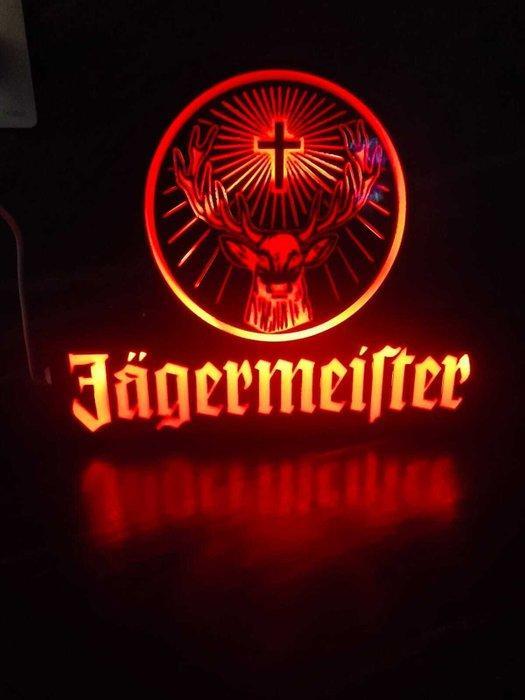 Jägermeister – Lumineus cartel USB met verlichte basis -, Antiek en Kunst, Antiek | Wandborden en Tegels