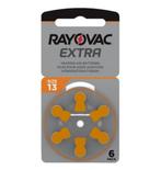 Rayovac Hoorapparaat batterij 13AU oranje (6 stuks), Ophalen of Verzenden, Nieuw