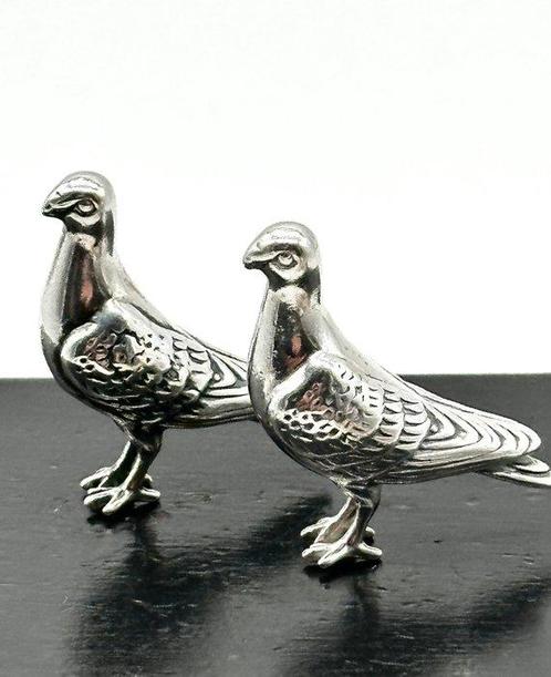 No reserve-Twee zware handgemaakte massieve zilveren, Antiek en Kunst, Antiek | Goud en Zilver