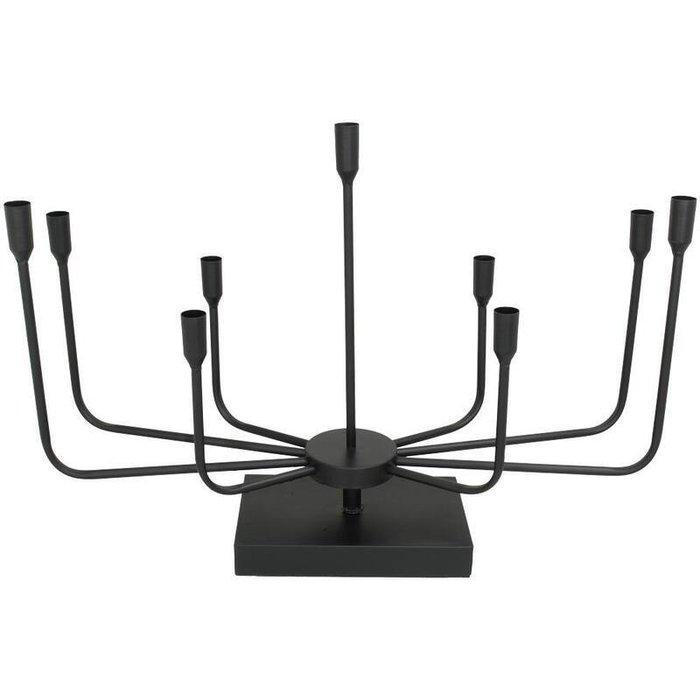 Kandelaar - Metaal - zwarte kandelaar, Antiek en Kunst, Kunst | Designobjecten