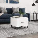 vidaXL Salontafel 50x50x40 cm bewerkt hout hoogglans wit, Huis en Inrichting, Tafels | Salontafels, 50 tot 100 cm, Verzenden, Nieuw