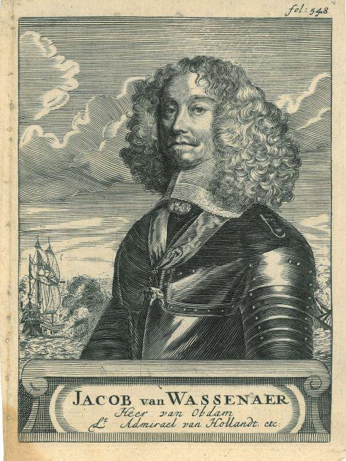 Portrait of Jacob van Wassenaer Obdam, Antiek en Kunst, Kunst | Etsen en Gravures