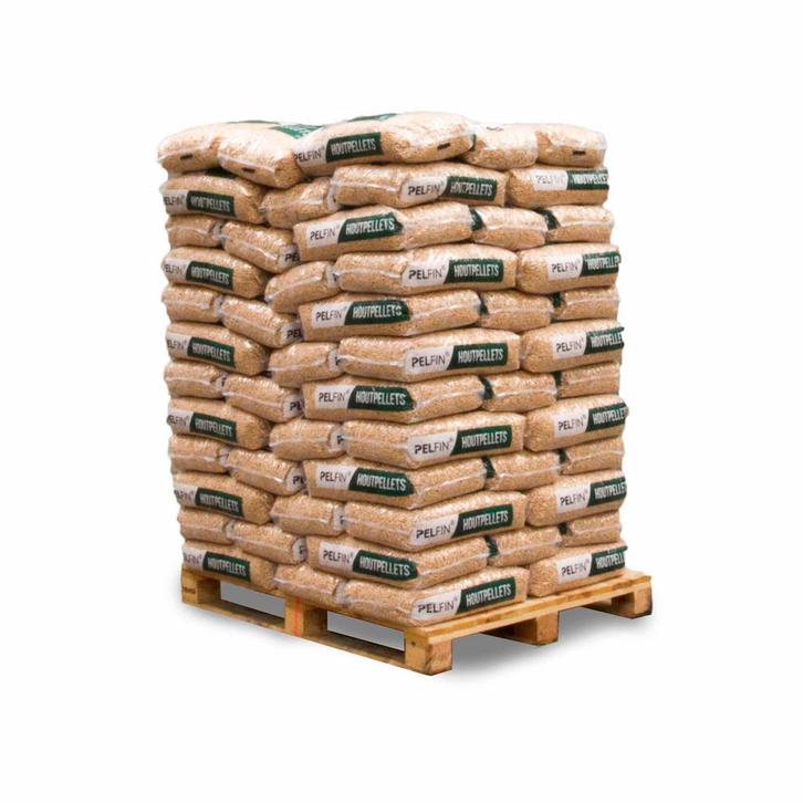 Pelfin houtpellets Wit (1050 kg) | ENplus A1 houtpellets |, Tuin en Terras, Haardhout, Minder dan 3 m³, Verzenden