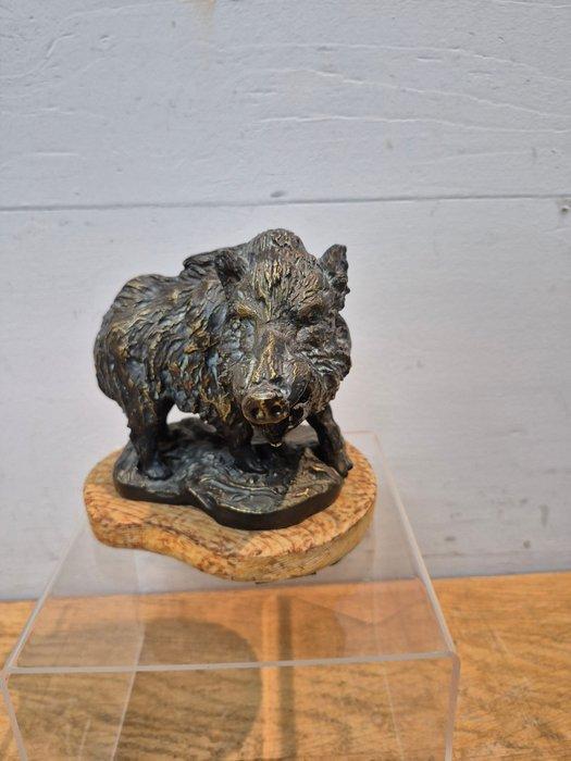 Beeldje - Evertzwijn - Gepatineerd brons, Antiek en Kunst, Antiek | Keramiek en Aardewerk